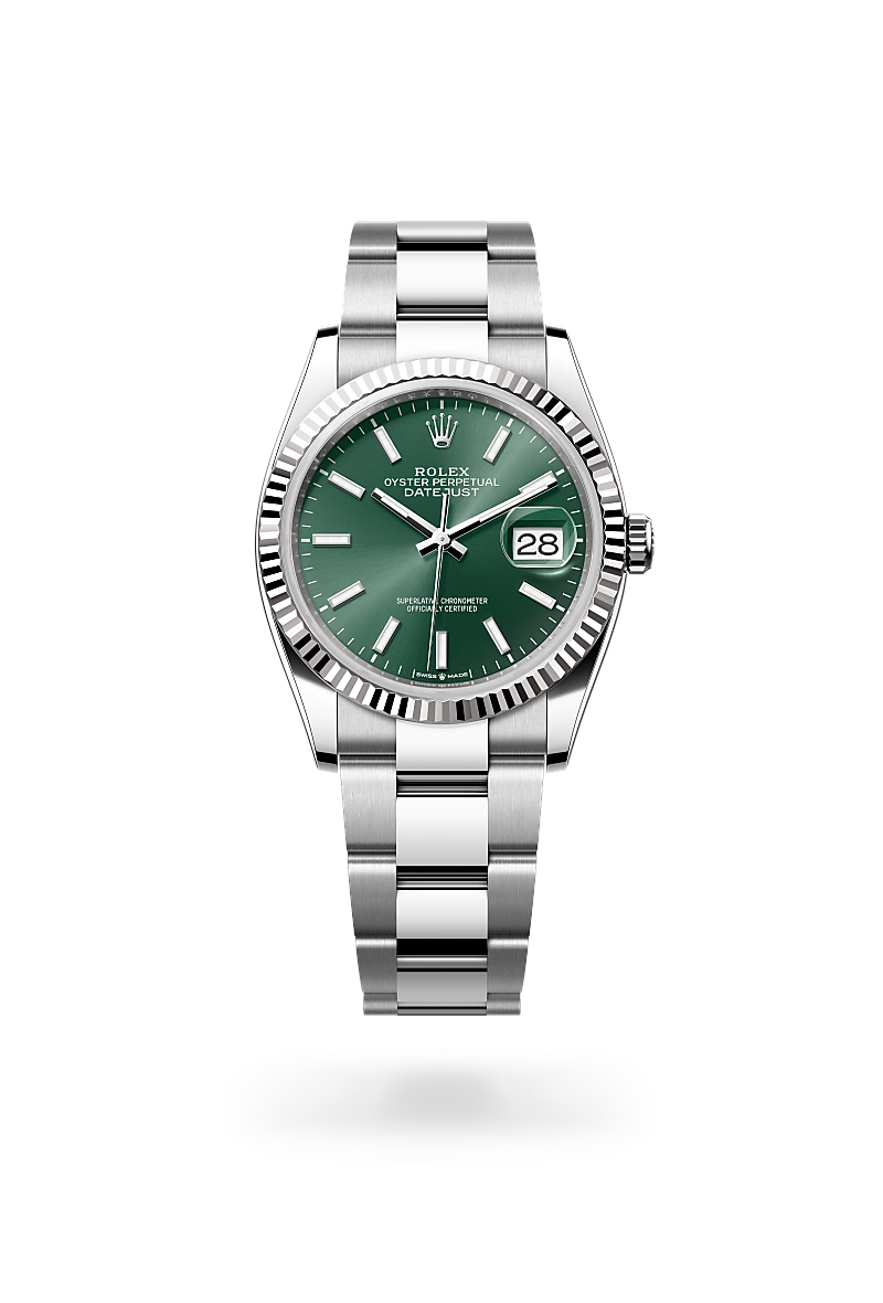 Rolex Datejust 36 Oyster, 36 mm, acier Oystersteel et or gris - Prieur Rennes