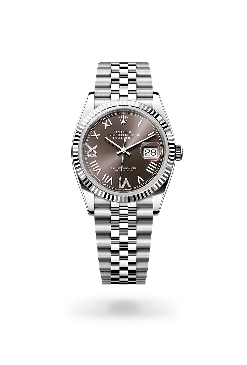 Rolex Datejust 36 Oyster, 36 mm, acier Oystersteel et or gris - Maison Sainte-Catherine