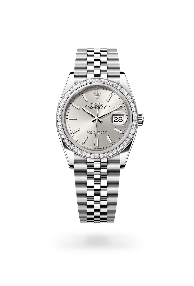 Rolex Datejust 36 Oyster, 36 mm, Oystersteel, white gold and diamonds - Van Deijl Jewellers