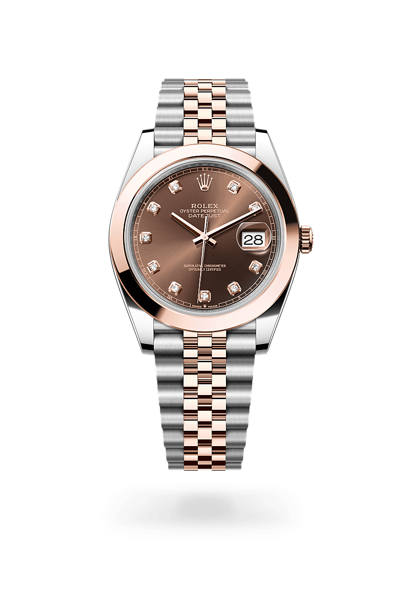 Rolex Datejust 41 Oyster, 41 mm, acier Oystersteel et or Everose - Lombard Horloger