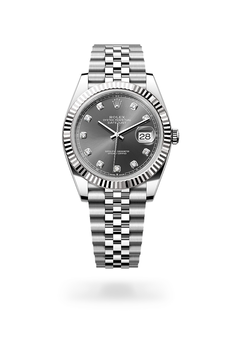 Rolex Datejust 41 Oyster, 41 mm, acier Oystersteel et or gris - Raynal Horlogerie