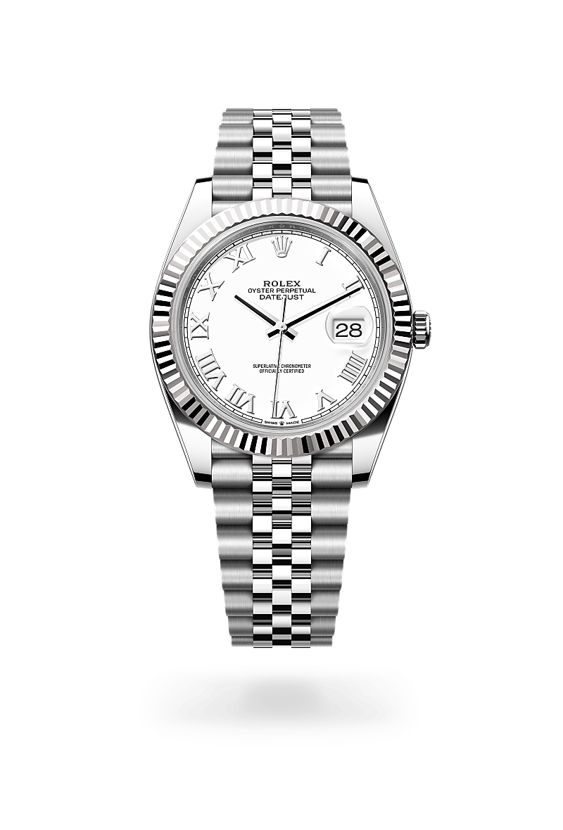 Rolex Datejust 41 Oyster, 41 mm, acier Oystersteel et or gris - Joaillerie Veron Roques