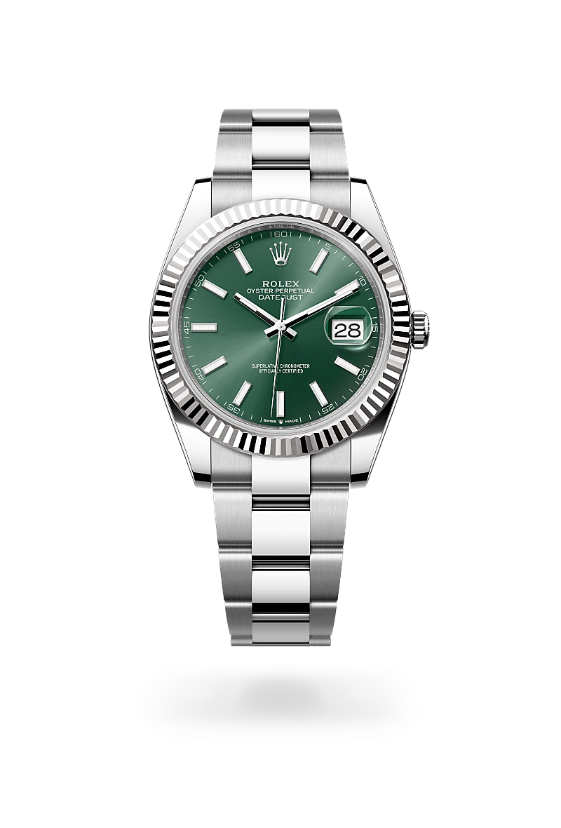Rolex Datejust 41 Oyster, 41 mm, acier Oystersteel et or gris - Lombard Horloger