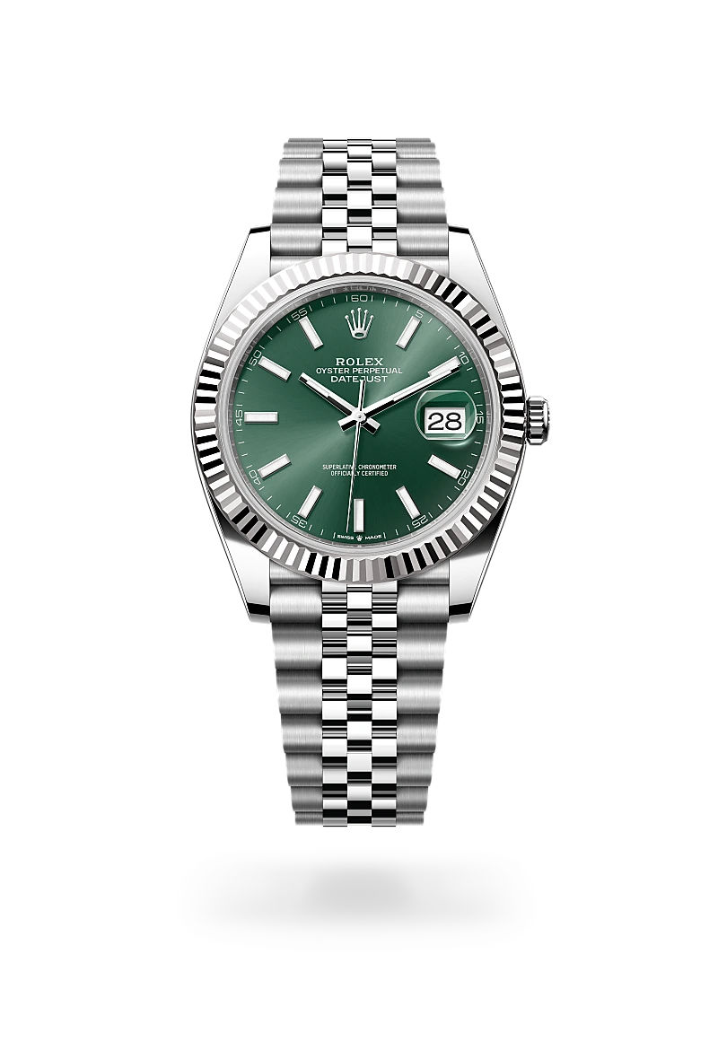 Rolex Datejust 41 Oyster, 41 mm, acier Oystersteel et or gris - Joaillerie Jean Hardy