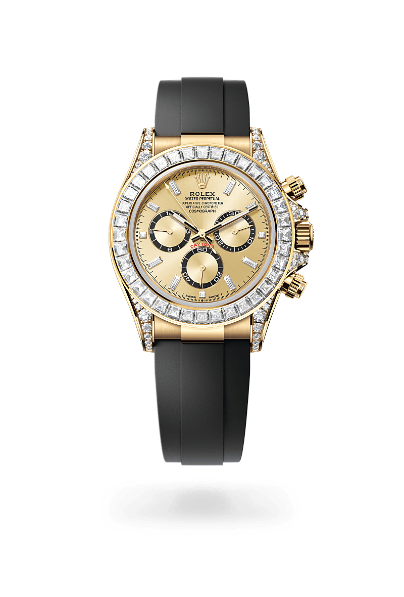 Rolex Cosmograph Daytona Oyster, 40 mm, or jaune et diamants - Raynal Horlogerie