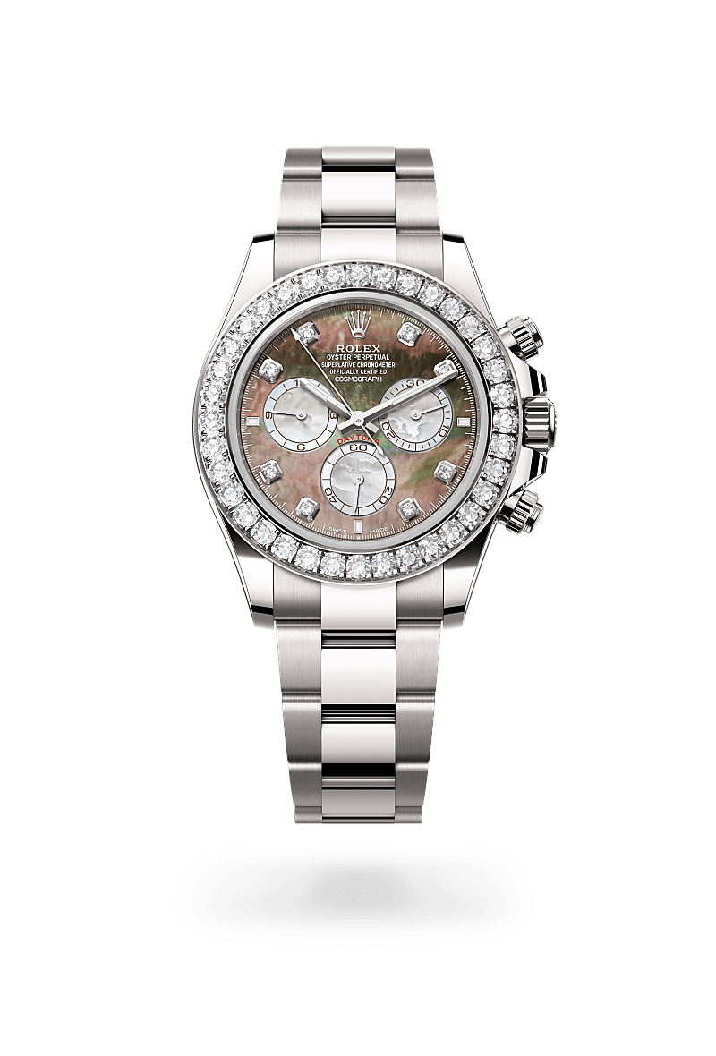 Rolex Cosmograph Daytona Oyster, 40 mm, or gris et diamants - Raynal Horlogerie