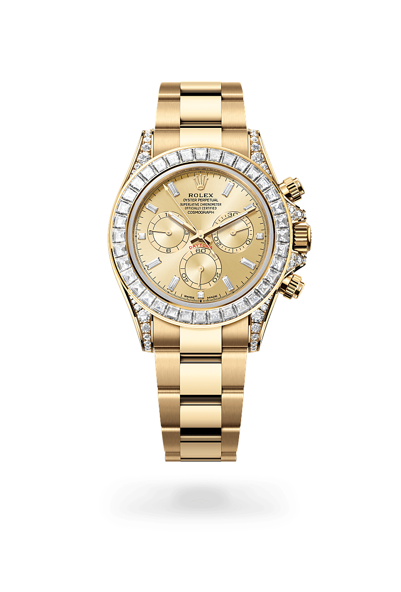 Rolex Cosmograph Daytona Oyster, 40 mm, or jaune et diamants - DOUX Joaillier Avignon