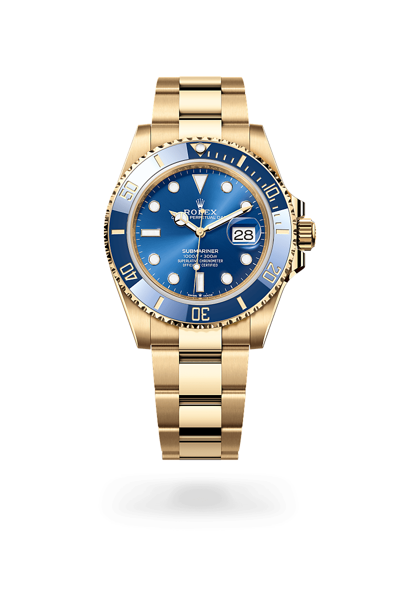 Rolex Submariner Date Oyster, 41 mm, or jaune - DORISE JOAILLIER