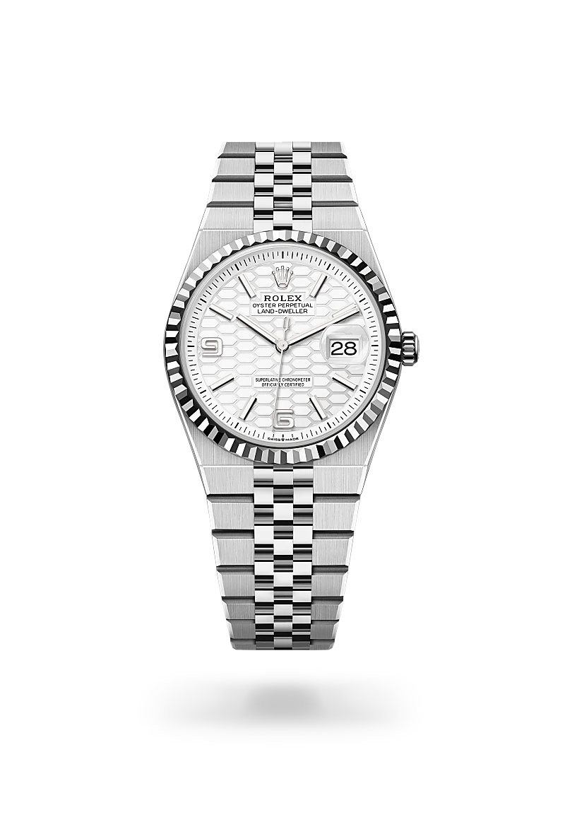 Rolex Land-Dweller 36 Oyster, 36 mm, Oystersteel and white gold - DOUX Joaillier Avignon