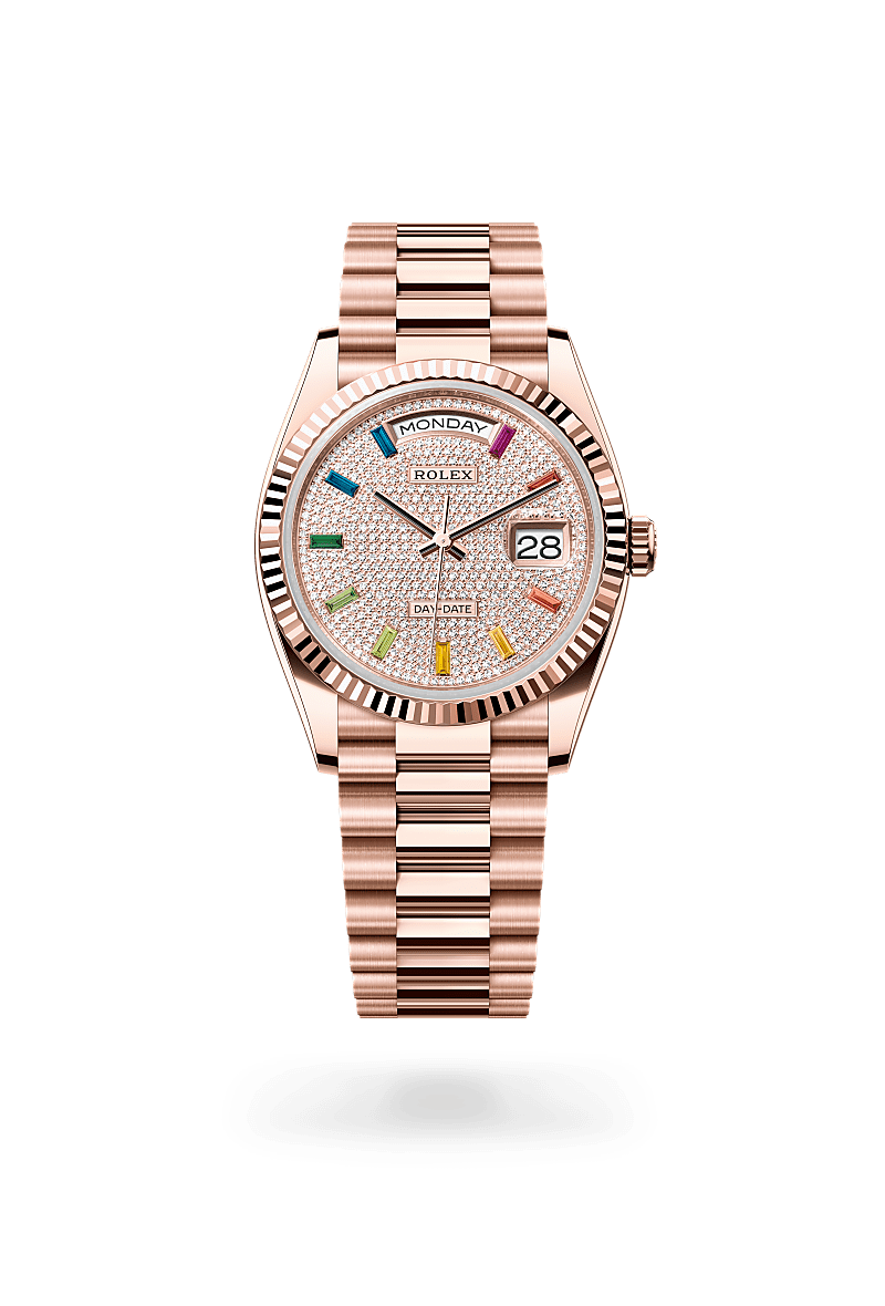 Rolex Day-Date 36 Oyster, 36 mm, or Everose - Raynal Horlogerie