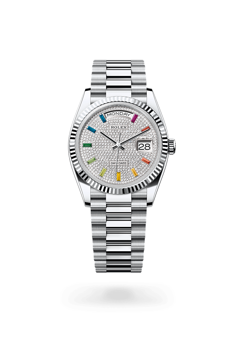 Rolex Day-Date 36 Oyster, 36 mm, platine - Dubail Paris - Vendôme