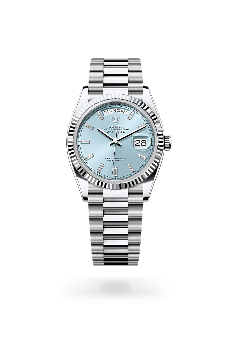 Rolex Day-Date 36 Oyster, 36 mm, platine - Maison Sainte-Catherine