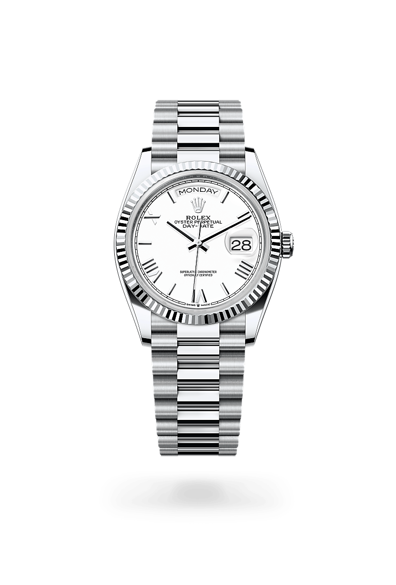Rolex Day-Date 36 Oyster, 36 mm, platine - Dubail Paris - Vendôme