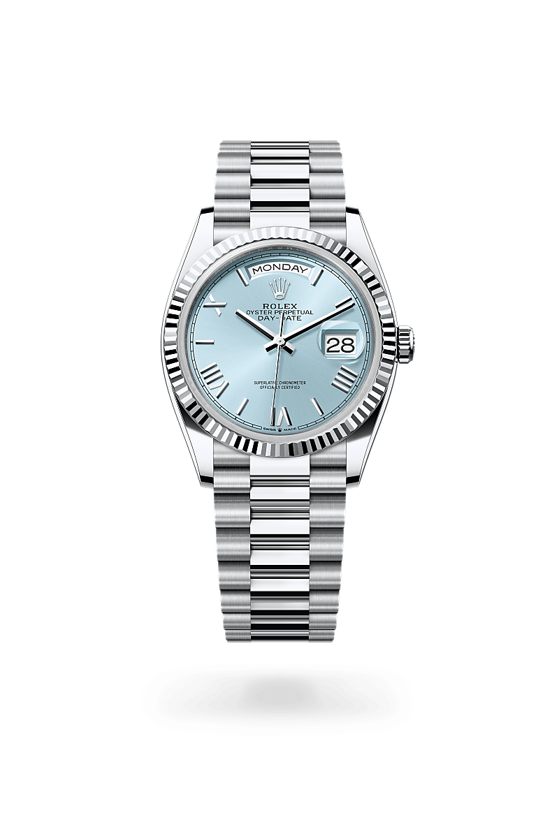 Rolex Day-Date 36 Oyster, 36 mm, platine - Dubail Paris - Vendôme