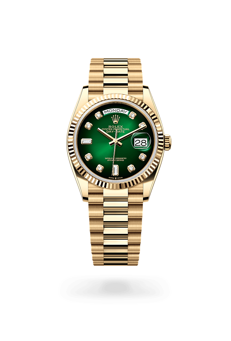 Rolex Day-Date 36 Oyster, 36 mm, or jaune - Maison Sainte-Catherine