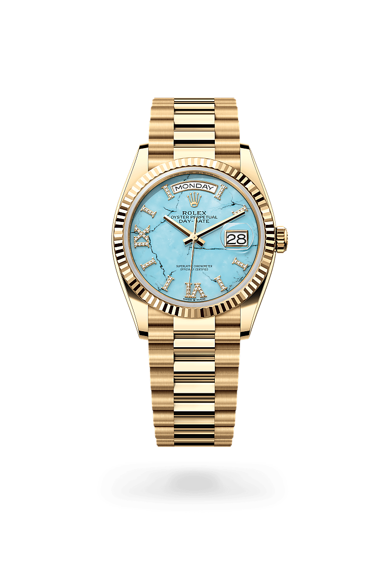 Rolex Day-Date 36 Oyster, 36 mm, or jaune - Lombard Horloger