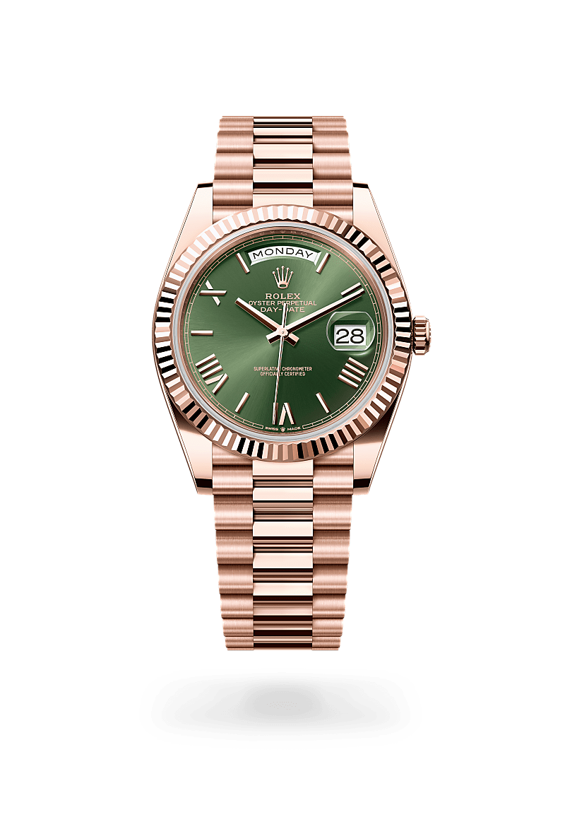 Rolex Day-Date 40 Oyster, 40 mm, or Everose - Joaillerie Jean Hardy