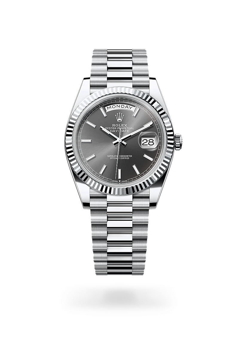Rolex Day-Date 40 Oyster, 40 mm, platine - Dubail Paris - Vendôme