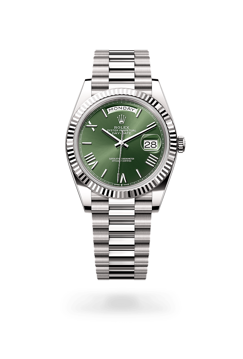 Rolex Day-Date 40 Oyster, 40 mm, or gris - Dubail Paris - Vendôme