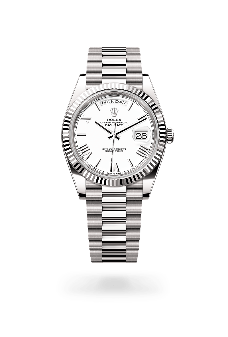 Rolex Day-Date 40 Oyster, 40 mm, or gris - Dubail Paris - Vendôme