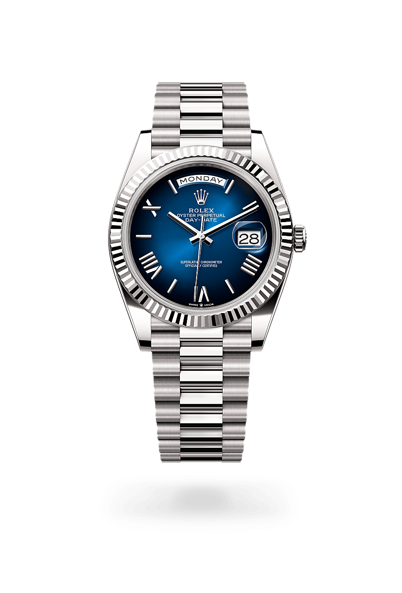 Rolex Day-Date 40 Oyster, 40 mm, or gris - Lombard Horloger