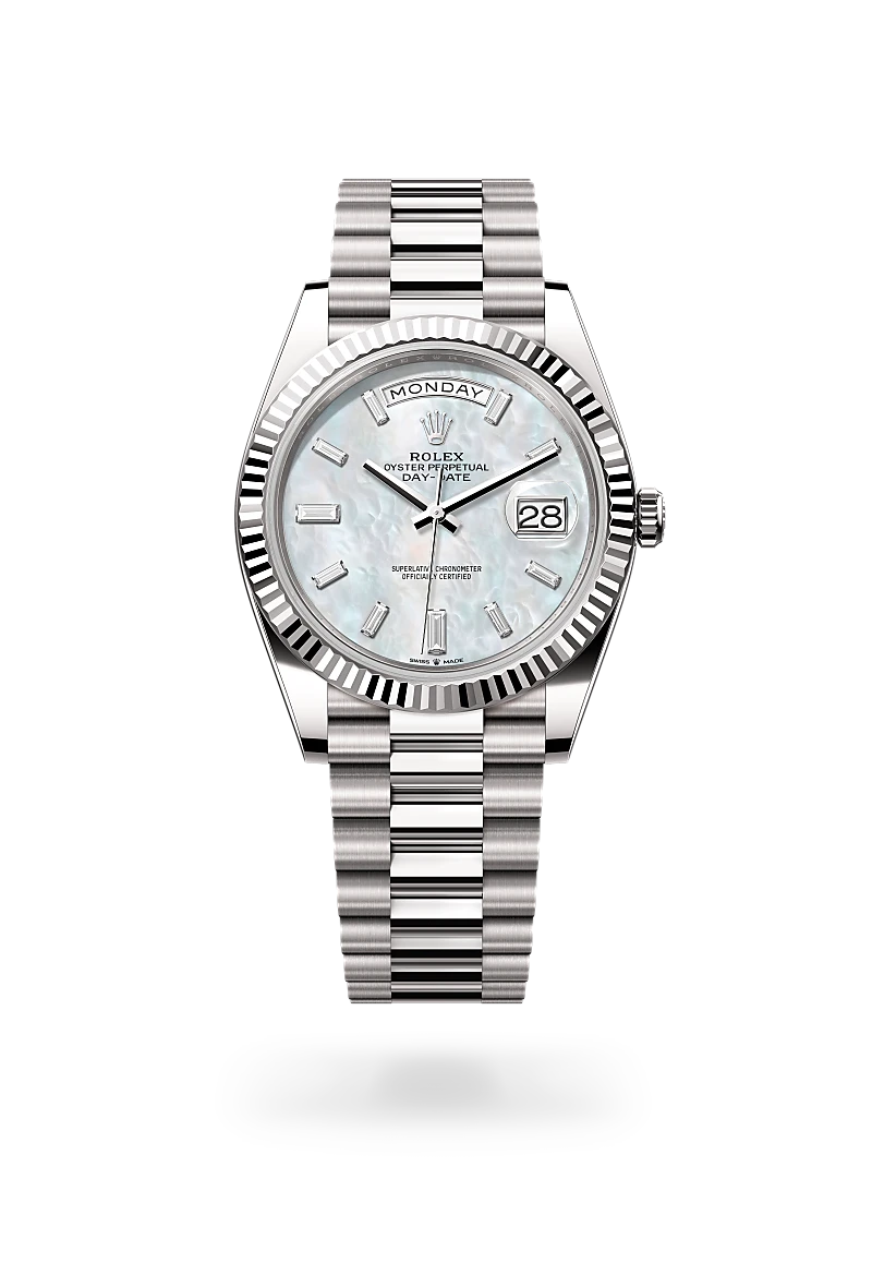 Rolex Day-Date 40 Oyster, 40 mm, or gris - Prieur Rennes
