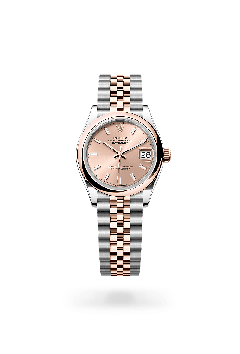 Rolex Datejust 31 Oyster, 31 mm, acier Oystersteel et or Everose - Joaillerie Veron Roques