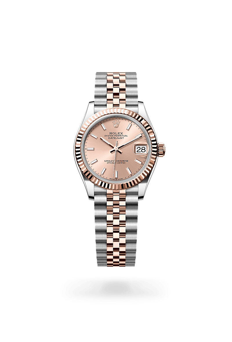 Rolex Datejust 31 Oyster, 31 mm, acier Oystersteel et or Everose - Joaillerie Veron Roques