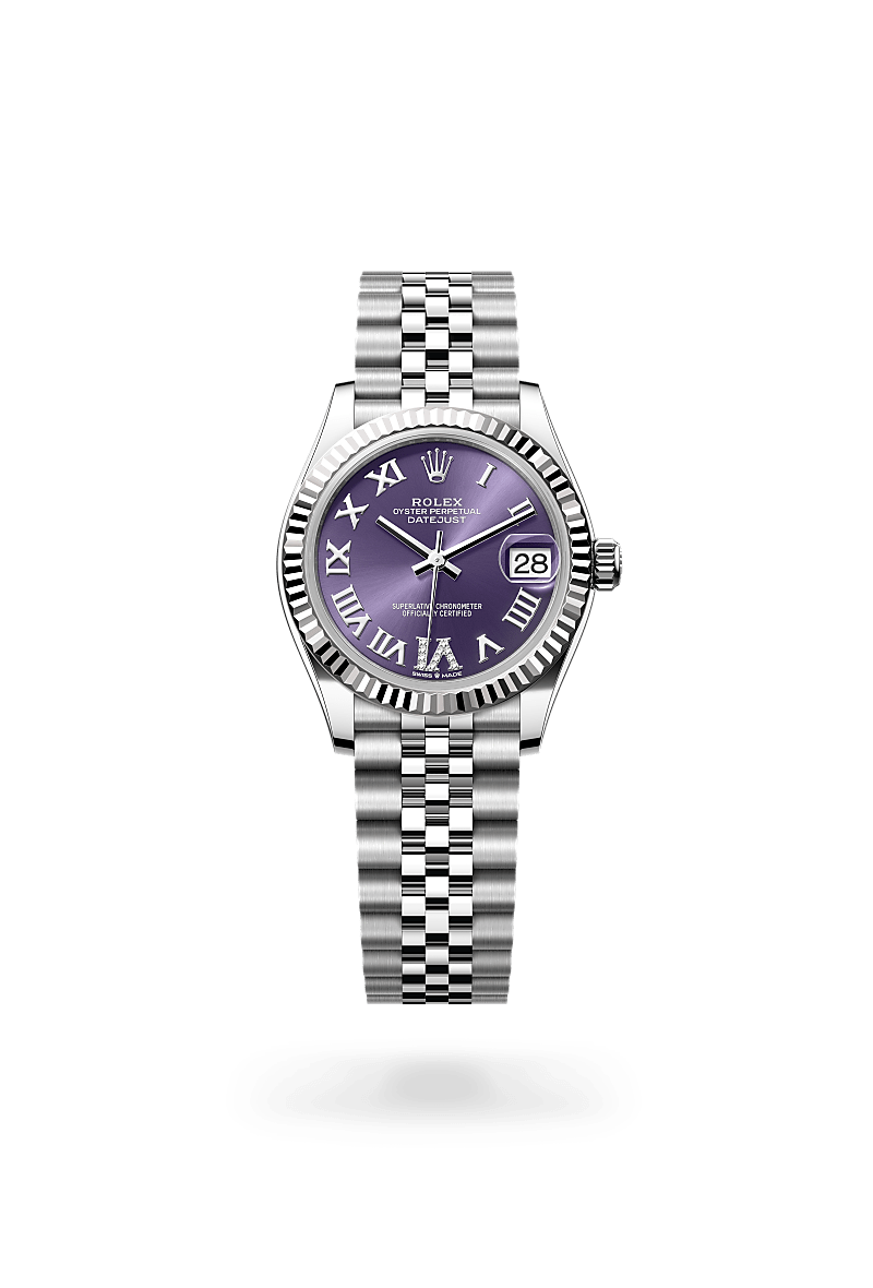 Rolex Datejust 31 Oyster, 31 mm, acier Oystersteel et or gris - Raynal Horlogerie