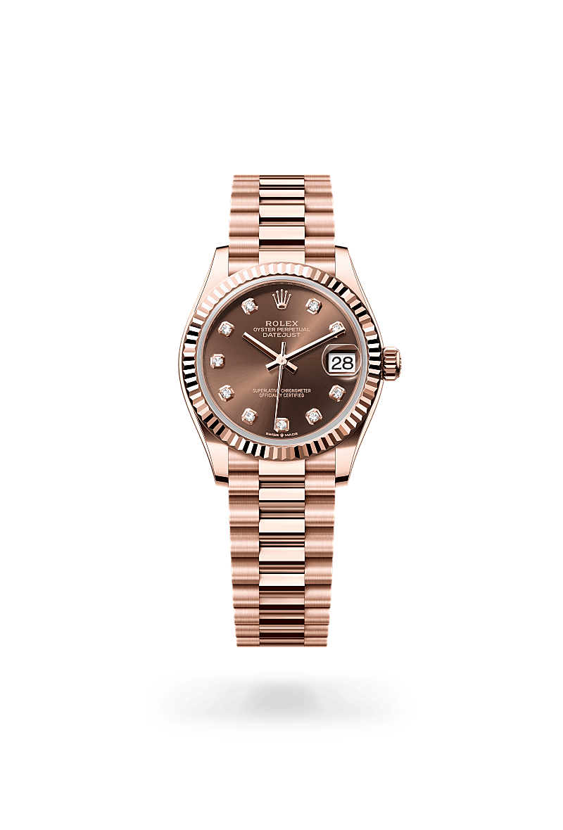 Rolex Datejust 31 Oyster, 31 mm, or Everose - Maison Sainte-Catherine