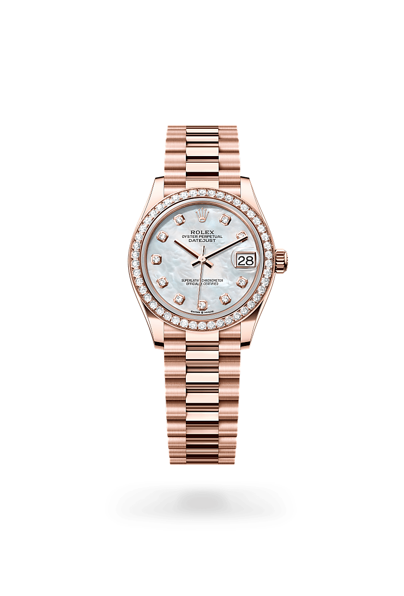 Rolex Datejust 31 Oyster, 31 mm, Everose gold and diamonds - El Khayyat Center