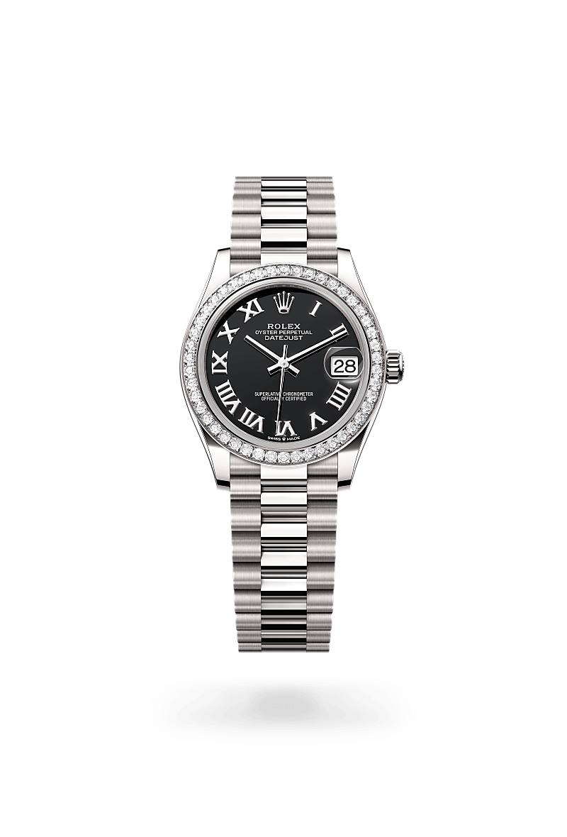 Rolex Datejust 31 Oyster, 31 mm, or gris et diamants - Dubail Paris - Vendôme