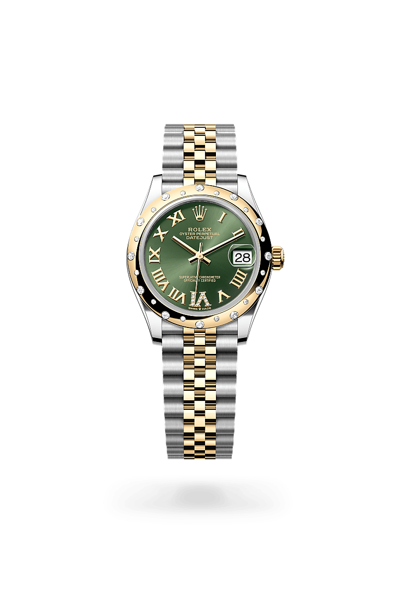 Rolex Datejust 31 Oyster, 31 mm, Oystersteel, yellow gold and diamonds - El Khayyat Center