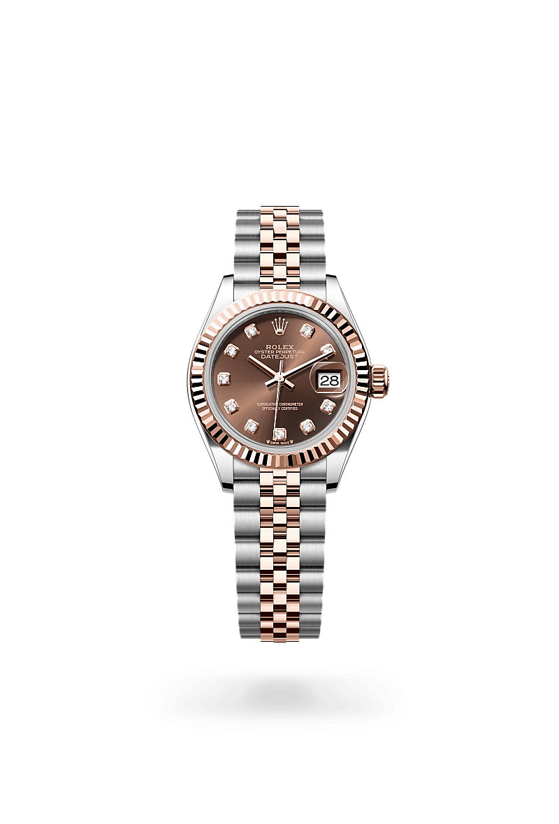 Rolex Lady-Datejust Oyster 28 mm, acier Oystersteel et or Everose - Raynal Horlogerie