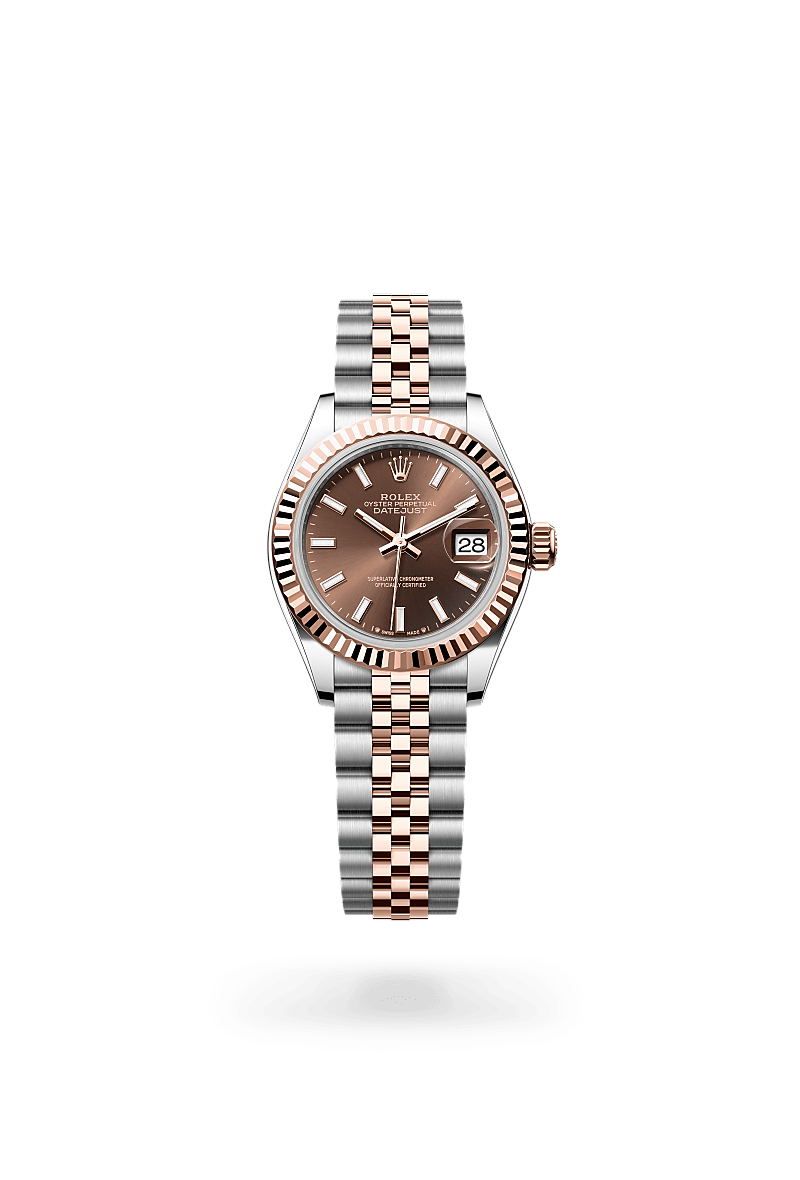 Rolex Lady-Datejust Oyster 28 mm, acier Oystersteel et or Everose - Maison Sainte-Catherine