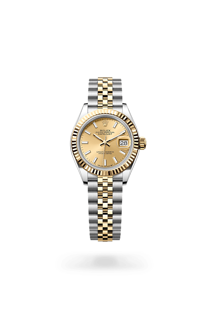 Rolex Lady-Datejust Oyster, 28 mm, acier Oystersteel et or jaune - Maison Sainte-Catherine