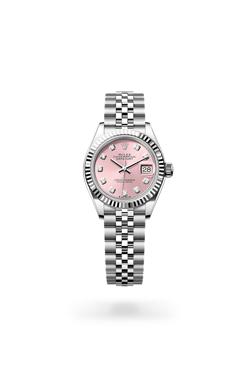 Rolex Lady-Datejust Oyster, 28 mm, acier Oystersteel et or gris - Maison Sainte-Catherine