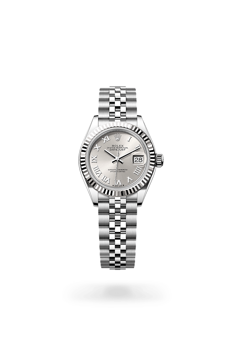 Rolex Lady-Datejust Oyster, 28 mm, acier Oystersteel et or gris - Dubail Paris - Vendôme
