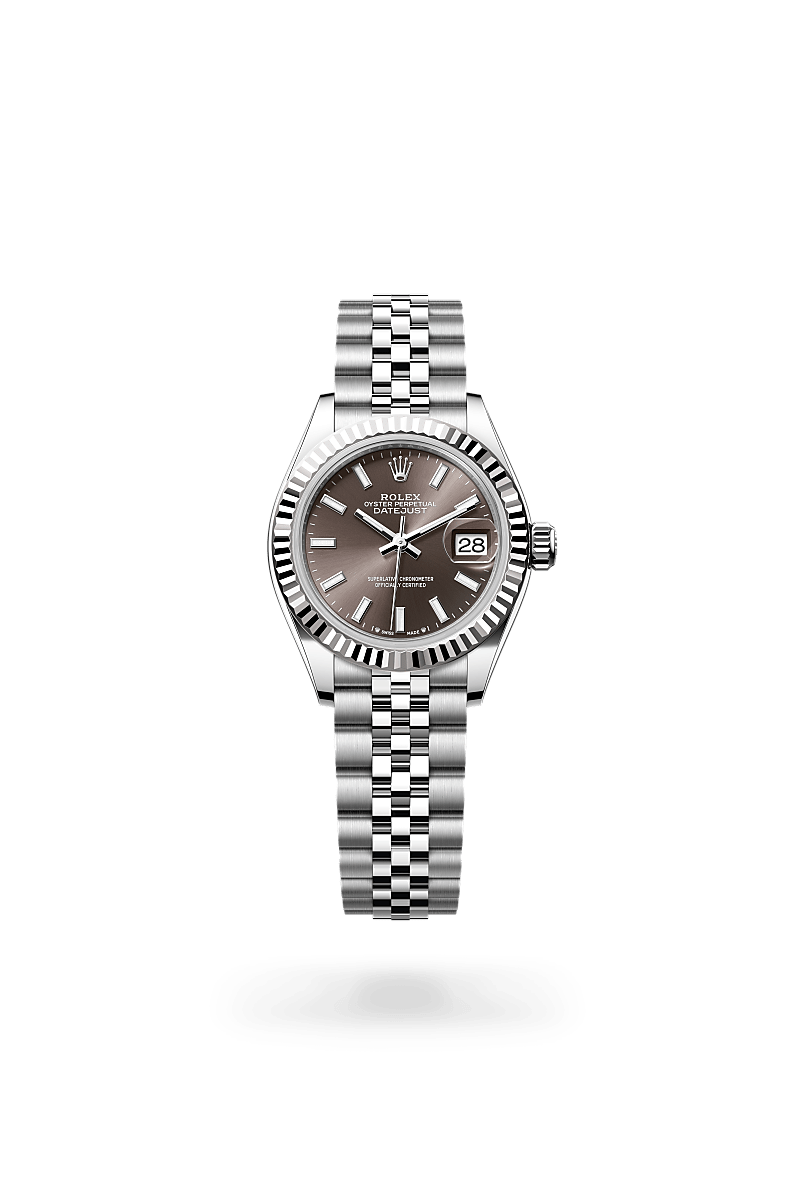 Rolex Lady-Datejust Oyster, 28 mm, acier Oystersteel et or gris - Lombard Horloger
