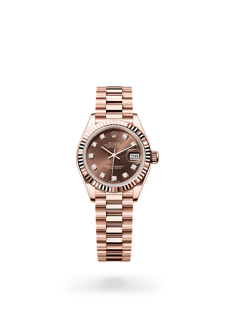 Rolex Lady-Datejust Oyster, 28 mm, or Everose - Maison Sainte-Catherine