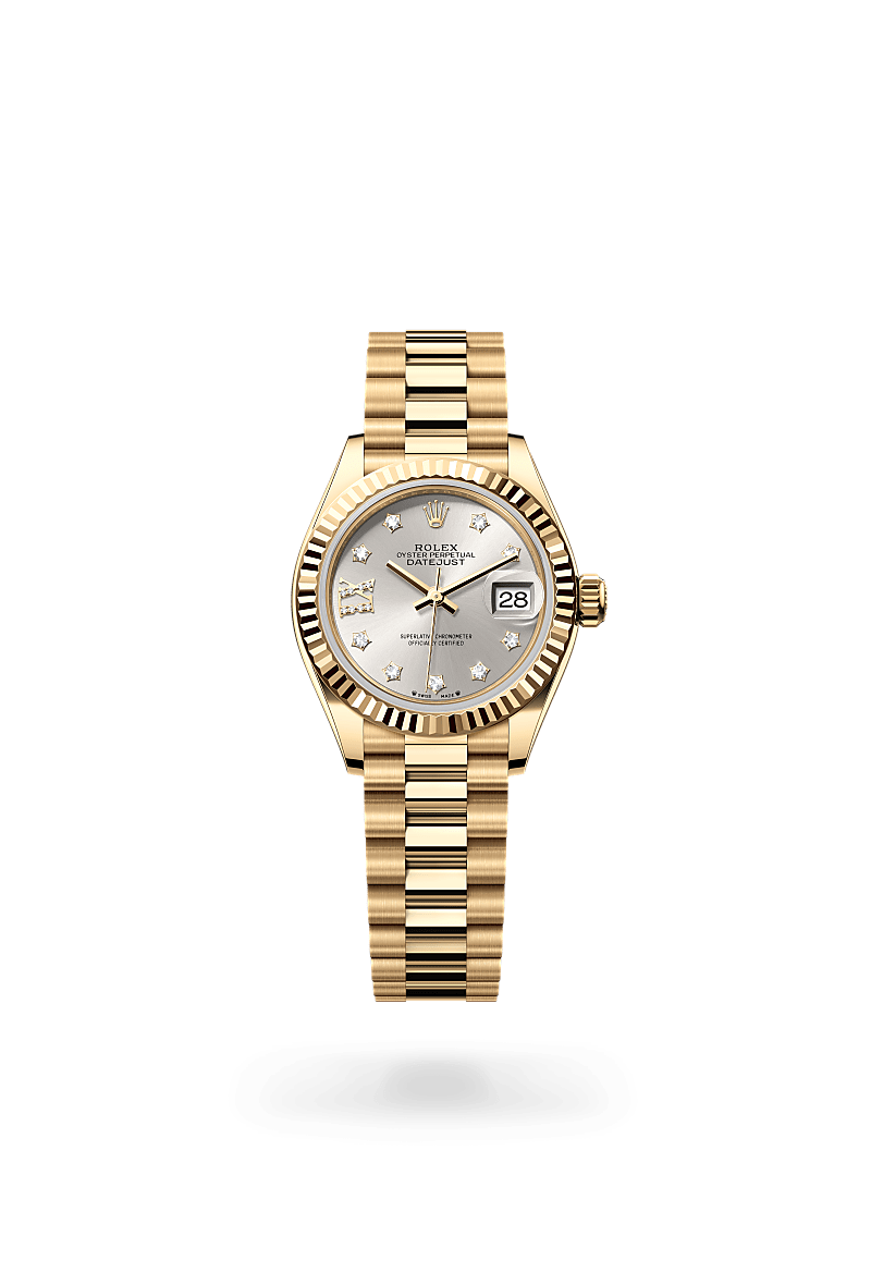 Rolex Lady-Datejust Oyster, 28 mm, or jaune - Dubail Paris - Vendôme