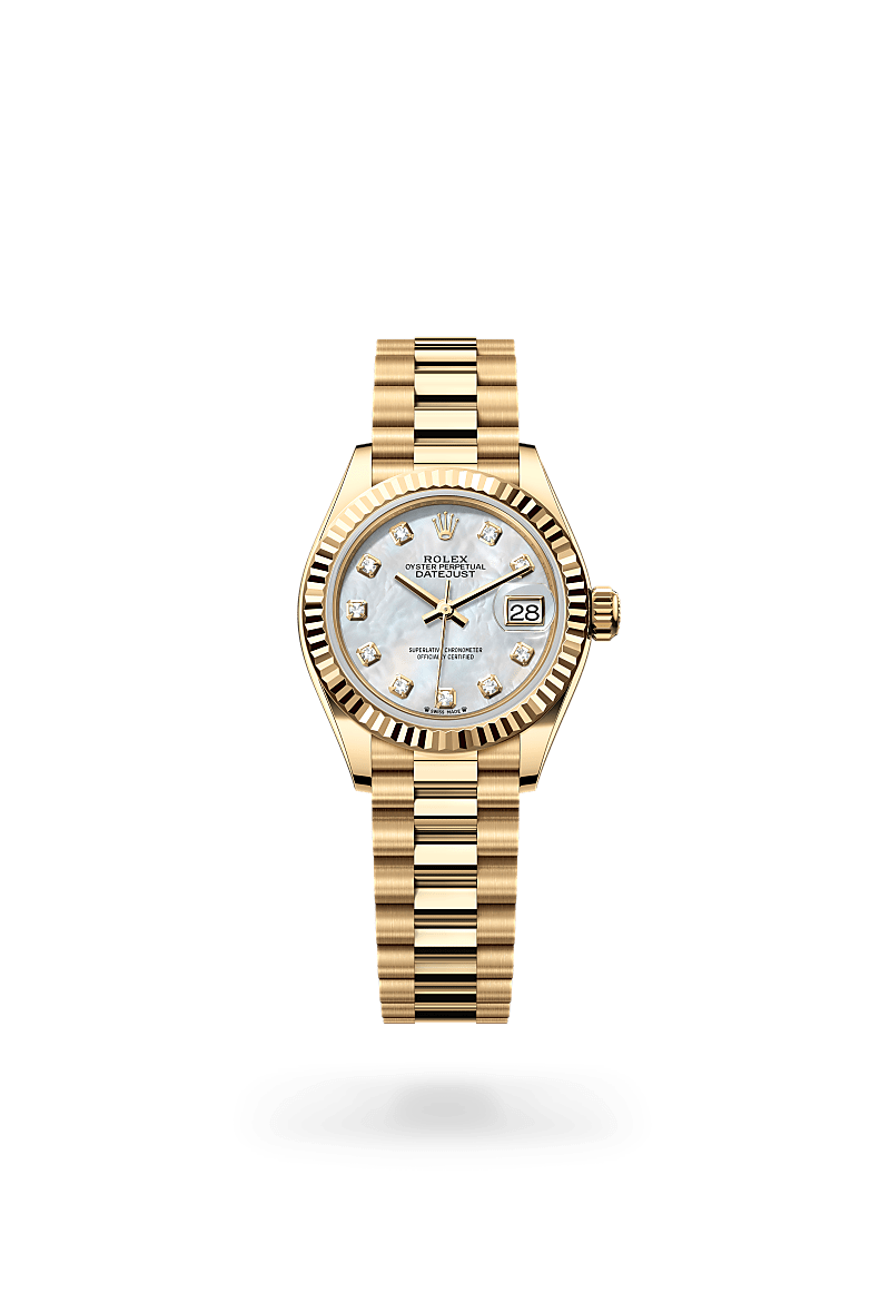 Rolex Lady-Datejust Oyster, 28 mm, or jaune - Maison Sainte-Catherine