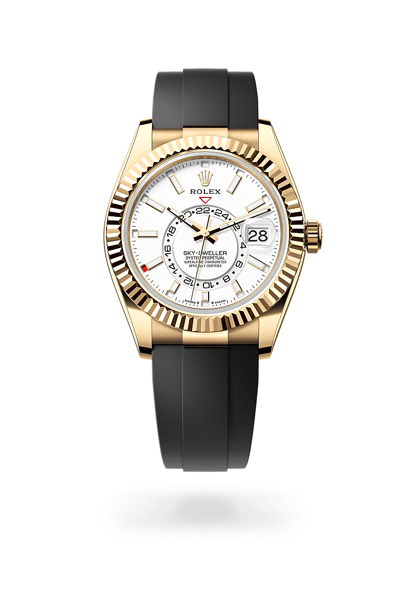 Rolex Sky-Dweller Oyster, 42 mm, or jaune - Ferret Nice