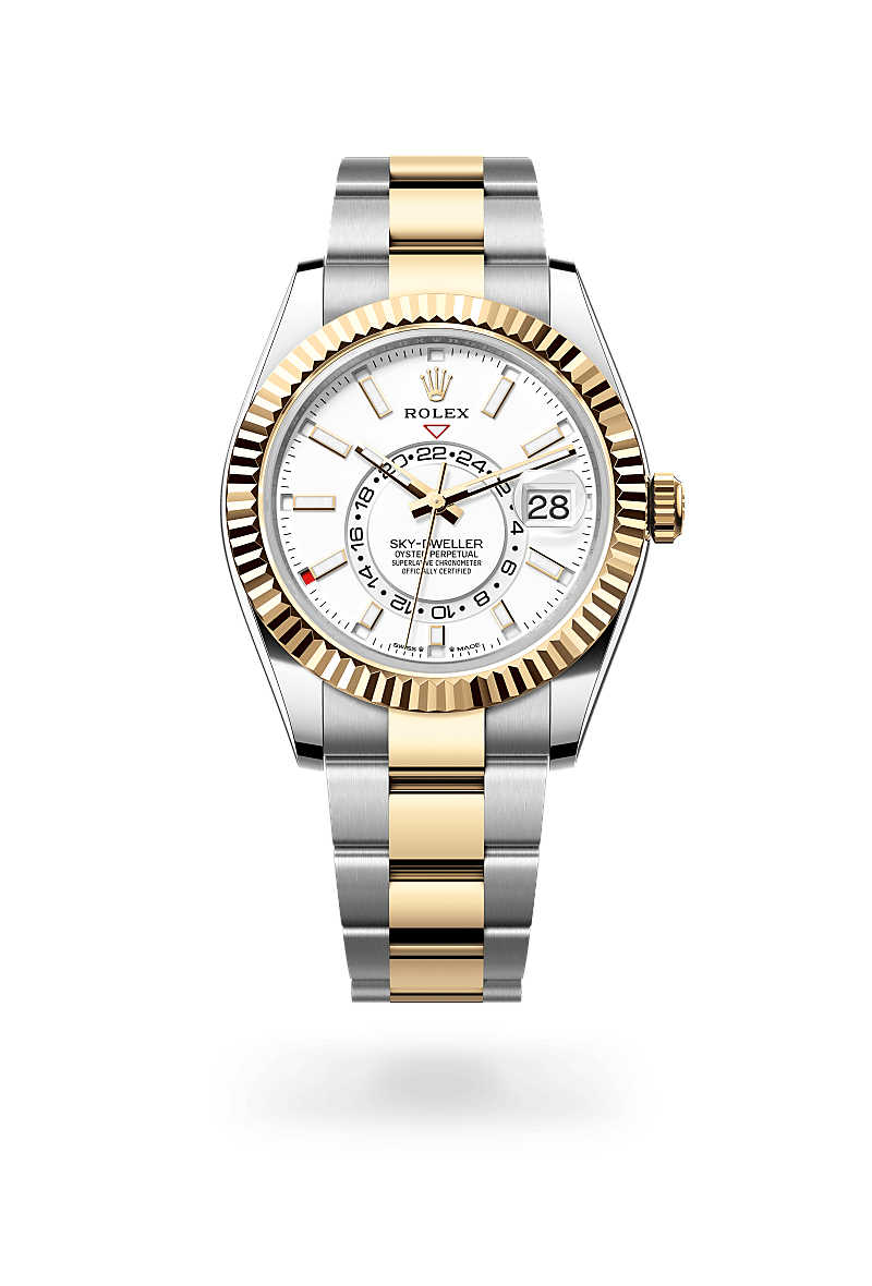 Rolex Sky-Dweller Oyster, 42 mm, acier Oystersteel et or jaune - Maison Sainte-Catherine