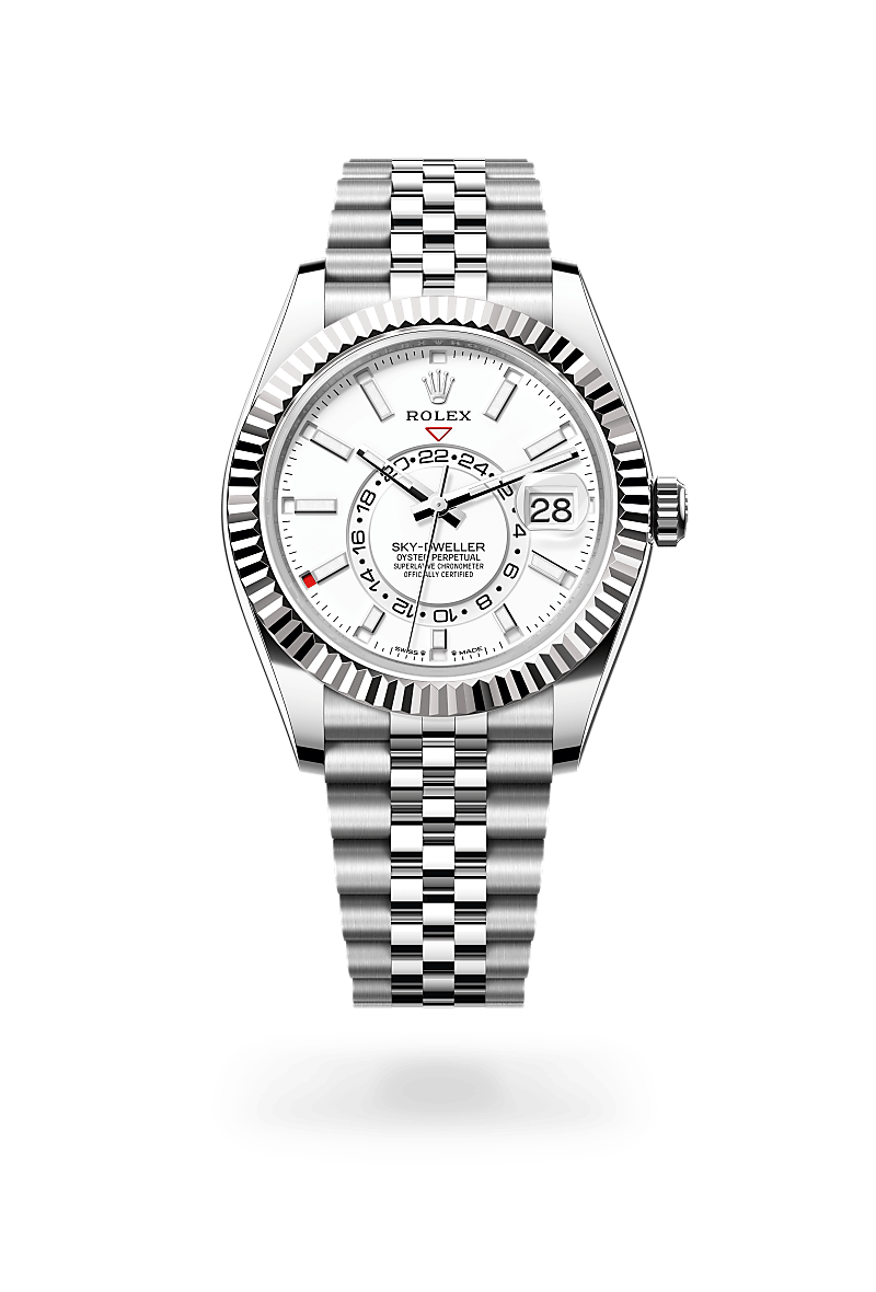 Rolex Sky-Dweller Oyster, 42 mm, acier Oystersteel et or gris - Ferret Nice