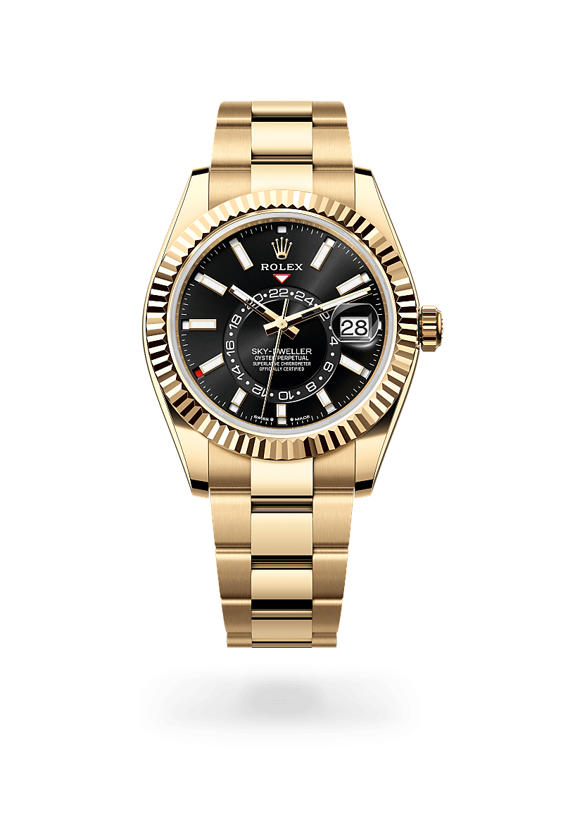 Rolex Sky-Dweller Oyster, 42 mm, or jaune - DORISE JOAILLIER