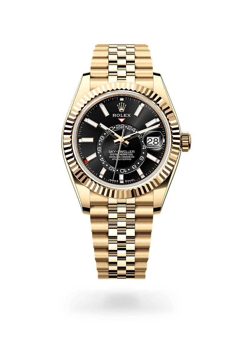 Rolex Sky-Dweller Oyster, 42 mm, or jaune - Ferret Nice