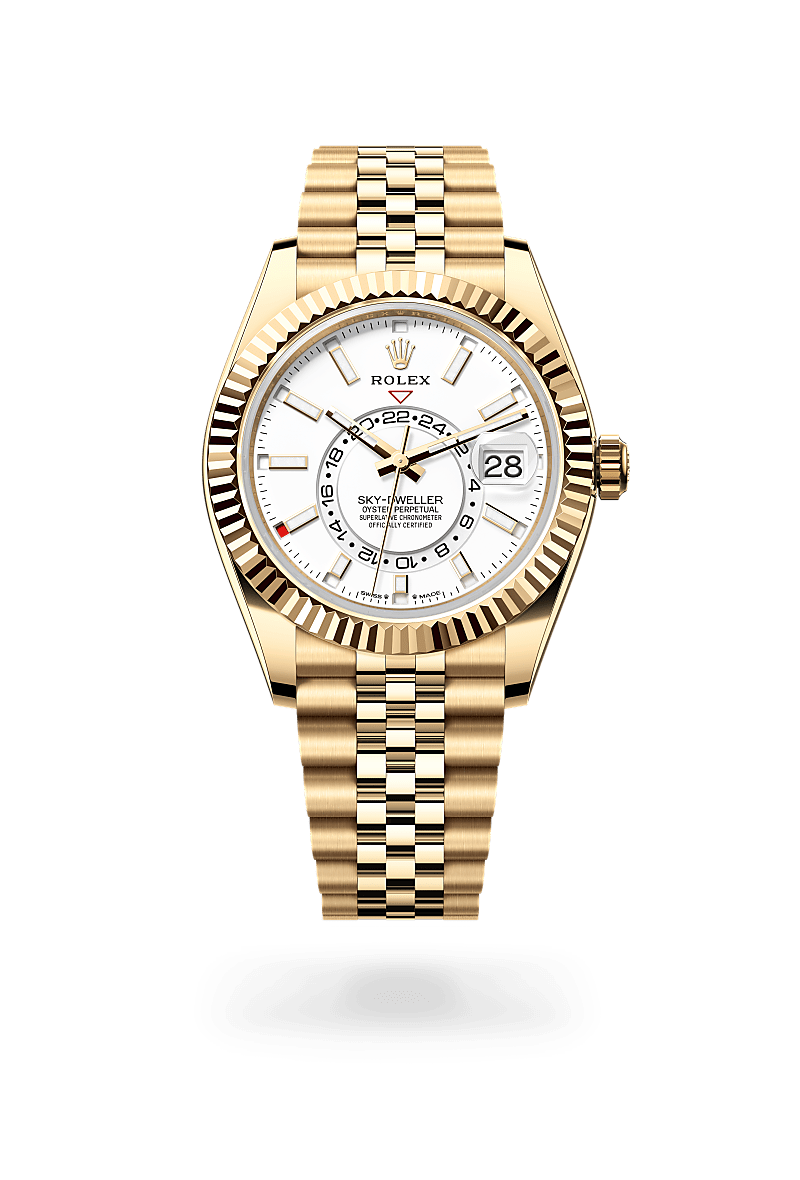 Rolex Sky-Dweller Oyster, 42 mm, or jaune - Ferret Nice