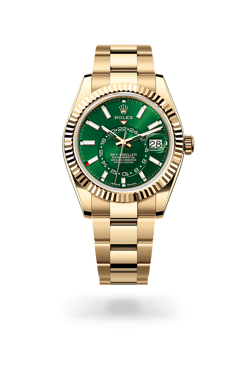 Rolex Sky-Dweller Oyster, 42 mm, or jaune - Joaillerie Veron Roques