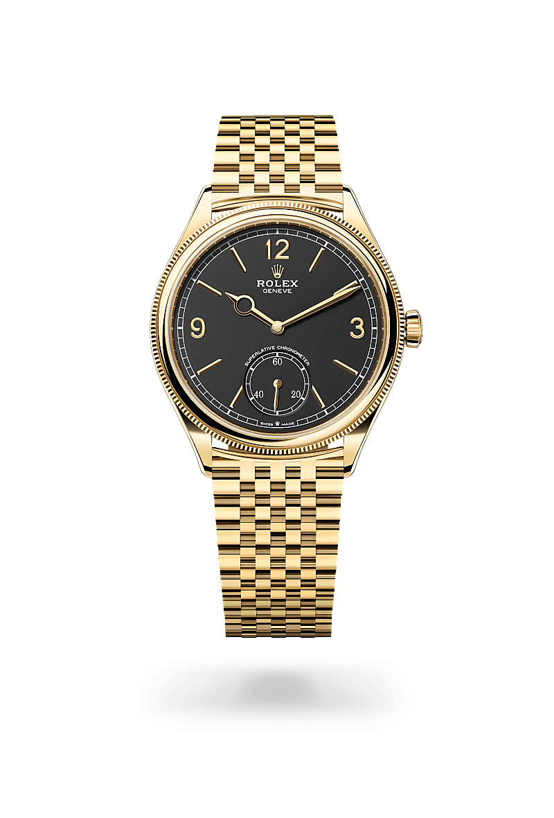 Rolex 1908 39 mm, or jaune 18 ct, finition polie - Dubail Paris - Vendôme